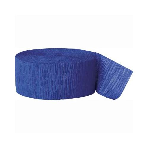 Royal Blue Crepe Paper Streamers Roll