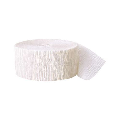 White Crepe Paper Streamers Roll
