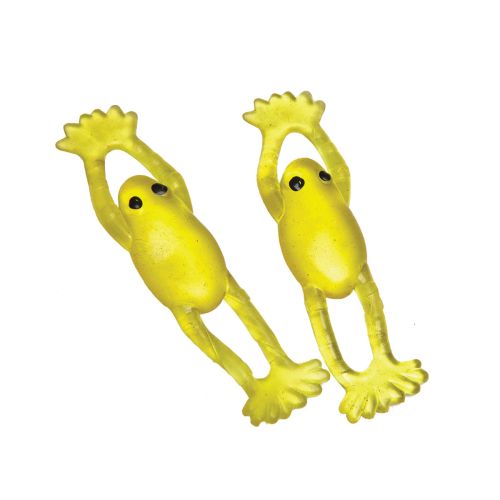 4 Stretchy Flying Frog Toys