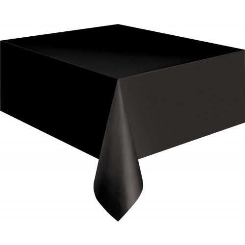 Black Rectangular Plastic Tablecover