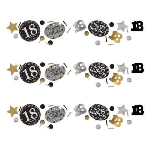 Milestone Birthday Gold Celebration 3 Pack Table Confetti