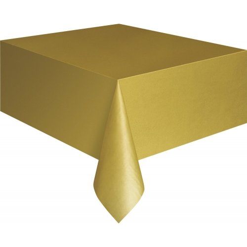 Gold Rectangular Plastic Tablecover