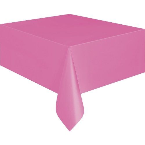Rectangular Plastic Tablecover-Hot Pink