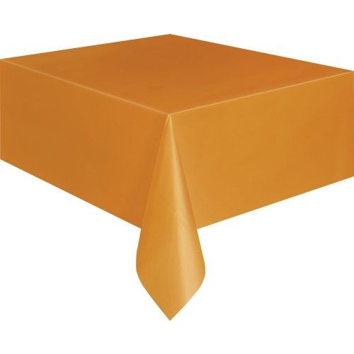 Orange Rectangular Plastic Tablecover