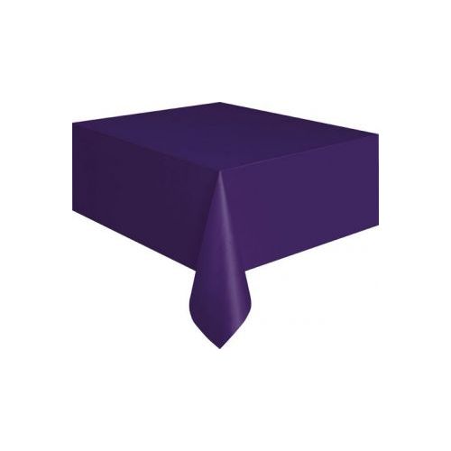 Purple Rectangular Plastic Tablecover