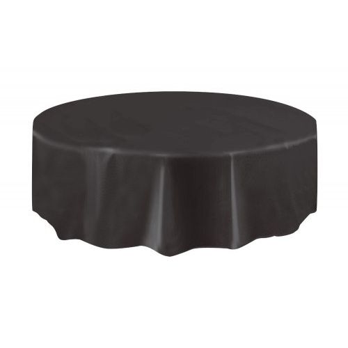 Large Round Plastic Tablecover-Black