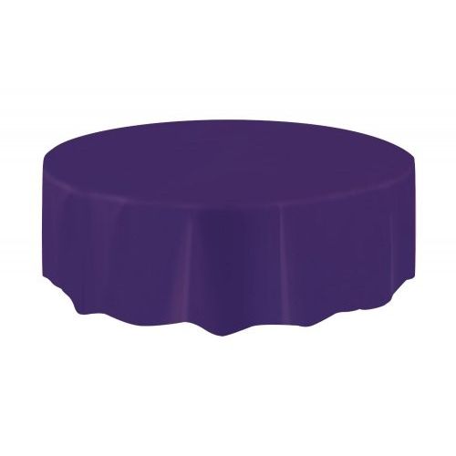 Large Round Plastic Tablecover-Purple