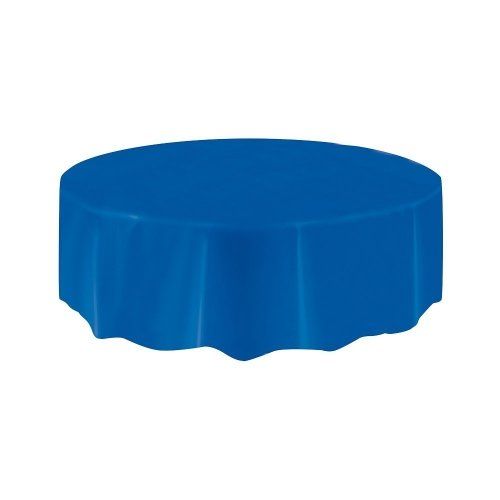 Large Round Plastic Tablecover-Royal Blue