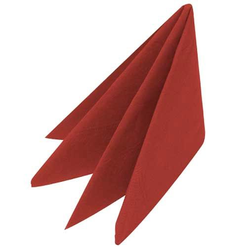 125 x 16" 2 Ply Red Paper Dinner Napkins