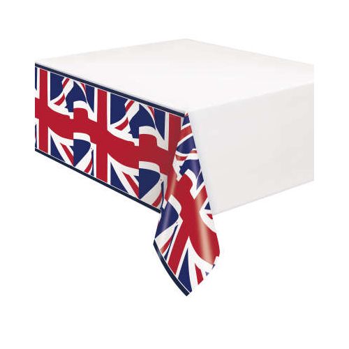 Union Jack Flag Rectangular Plastic Tablecover