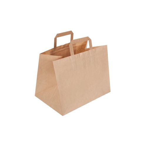 250 x Wide Based Brown Tape Handle Bags 320 x 250 + 225mm