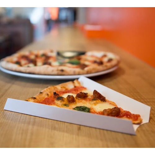 1000 x White Card Pizza Slice Tray