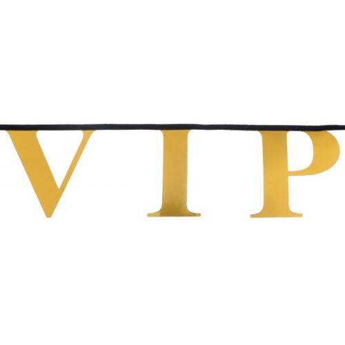 VIP Gold Bunting Banner