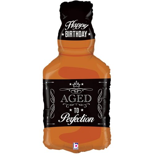 Aged To Perfection Whisky Bottle Supershape Foil Balloon