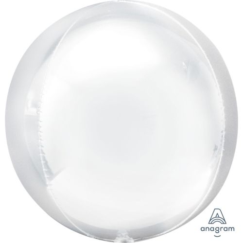 Metallic White 3D Orbz Foil Balloon 