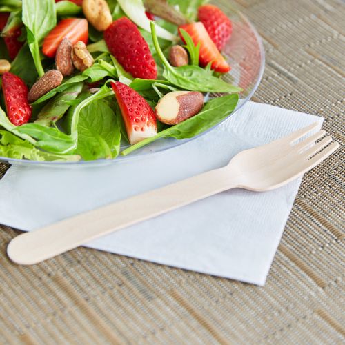 100 x Biodegradable Wooden Forks