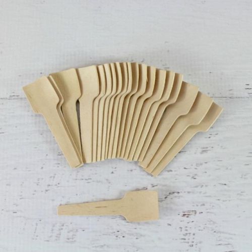 100 x Mini Wooden Ice Cream Spade - 70mm Length