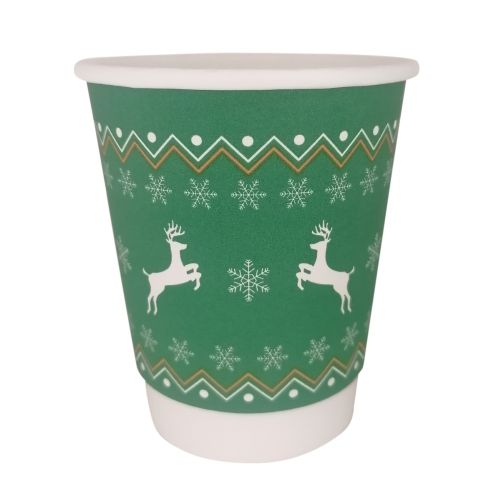 500 x Christmas 8oz Double Wall Coffee Cups