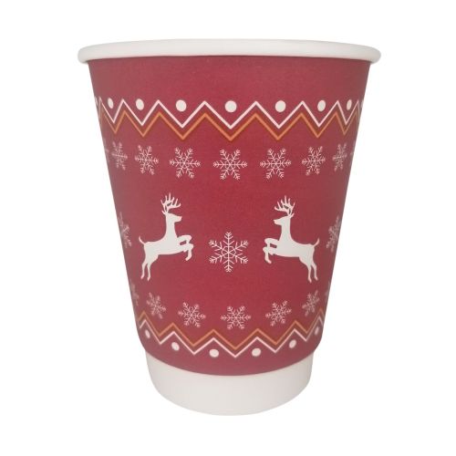 500 x Christmas 12oz Double Wall Coffee Cups