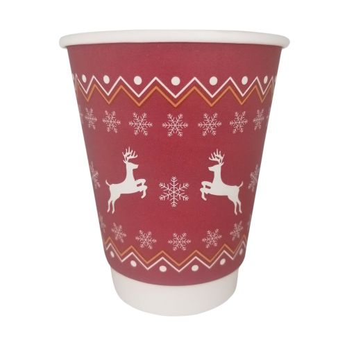 25 x Christmas 12oz Double Wall Coffee Cups