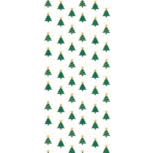 20 x Green And Gold Christmas Tree Cello Bags
