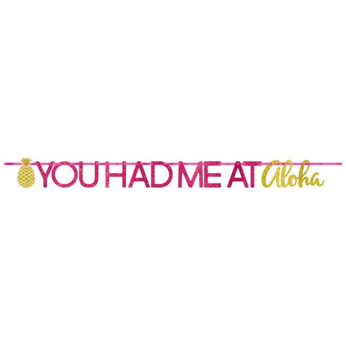 Aloha Glitter Letter Banner