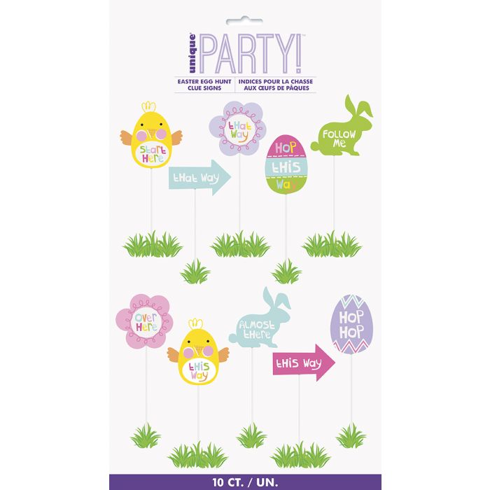 10 X Easter Egg Hunt Clues Signs