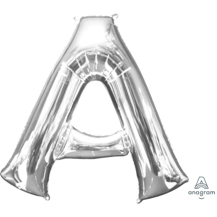 Big silver letter balloons discount