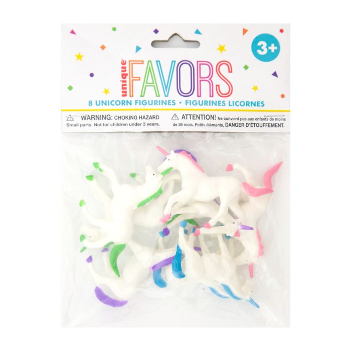 8 Plastic Unicorn Figurine Toys