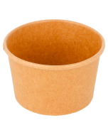 50 x Kraft Brown Paper Ice Cream Tubs - 4oz/120ml