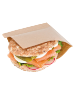 Kraft Brown 2 Sides Open Compostable Greaseproof Paper Bags - Multiple Sizes
