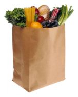 100 x Large Brown Kraft SOS Paper Grab Bag