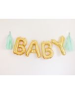 16" Gold Air Fill Letter Balloons