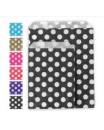 Coloured Polka Dot Paper Counter Bags - Various Colours (Pack of 1000 )