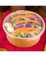 300 x PET Clear Plastic Lids for Kraft Card Salad Bowls