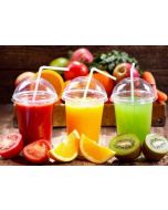 50 x PET Clear Plastic Smoothie Cups - Multiple Sizes