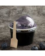Dome Lid for Kraft Brown & Black Ice Cream Tubs