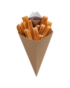 Lined Kraft Paperboard Cornets with Dip Corner (Pack of 500)