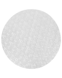 Embossed Silver Circular Cake Drum
