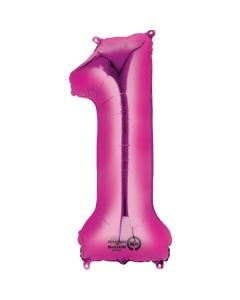 Large 34" Pink Foil Number Balloons