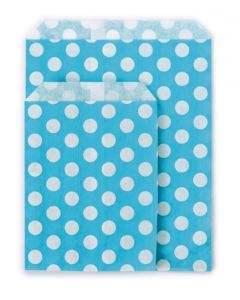 Coloured Polka Dot Paper Counter Bags - Various Colours (Pack of 1000 )