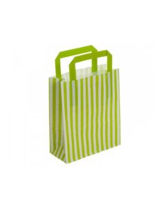 Striped Tape Handle Paper Carrier Bags - Multiple Colours/Sizes