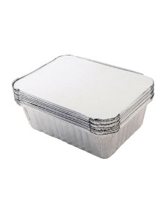 Rectangular Aluminium Foil Dishes and Lids Pack