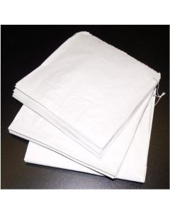 Square White Sulphite Paper Counter Bags - Various  Sizes