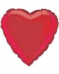 Metallic Coloured Heart Foil Balloons