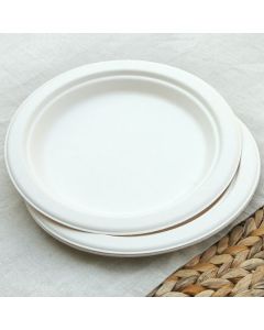 Round Biodegradable Bagasse Plates - Multiple Sizes