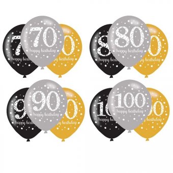 Age 70-100 Latex Balloons