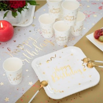 White & Gold Partyware